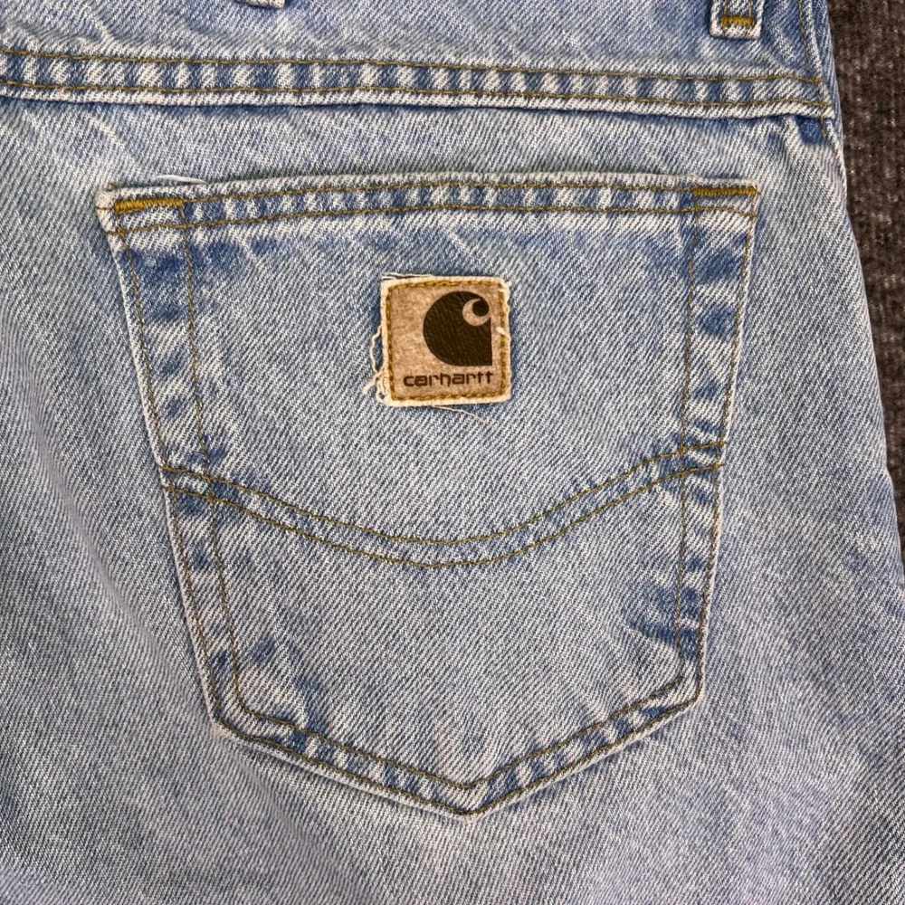 VTG Carhartt‎ Jeans Mens 36x31 Light Wash Relaxed Tapered Workwear B17STW USA